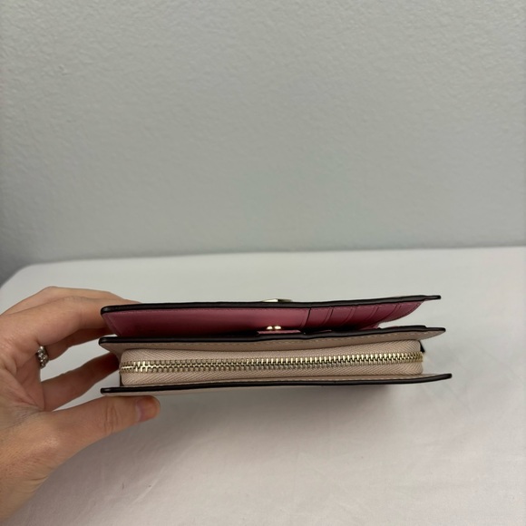 Kate Spade Adel Medium Size Wallet - Cream / Pink - Picture 6 of 9